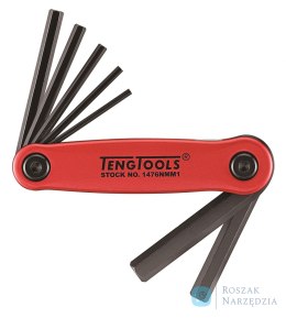 Klucze trzpieniowe sześciokątne (imbusowe) w zestawie Teng Tools 1476NMM1