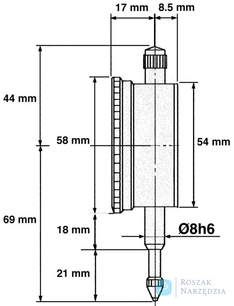 Czujnik zegarowy 10mm Limit